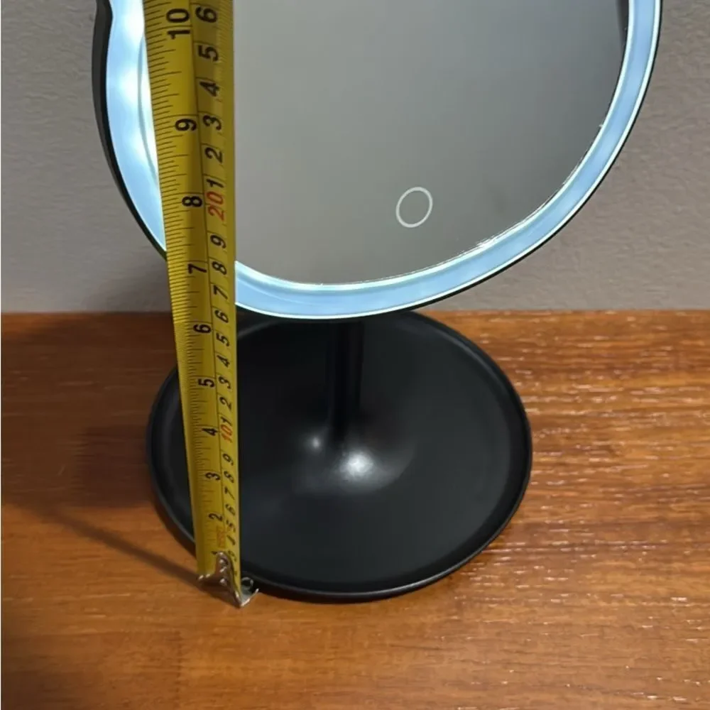 LED Cat Ear Vanity Mirror - Black Battery operated.